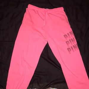 VS PINK Logo Cuffed Swearpants